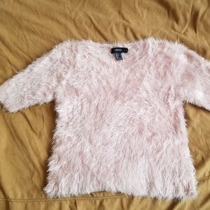 Fuzzy pink sweater